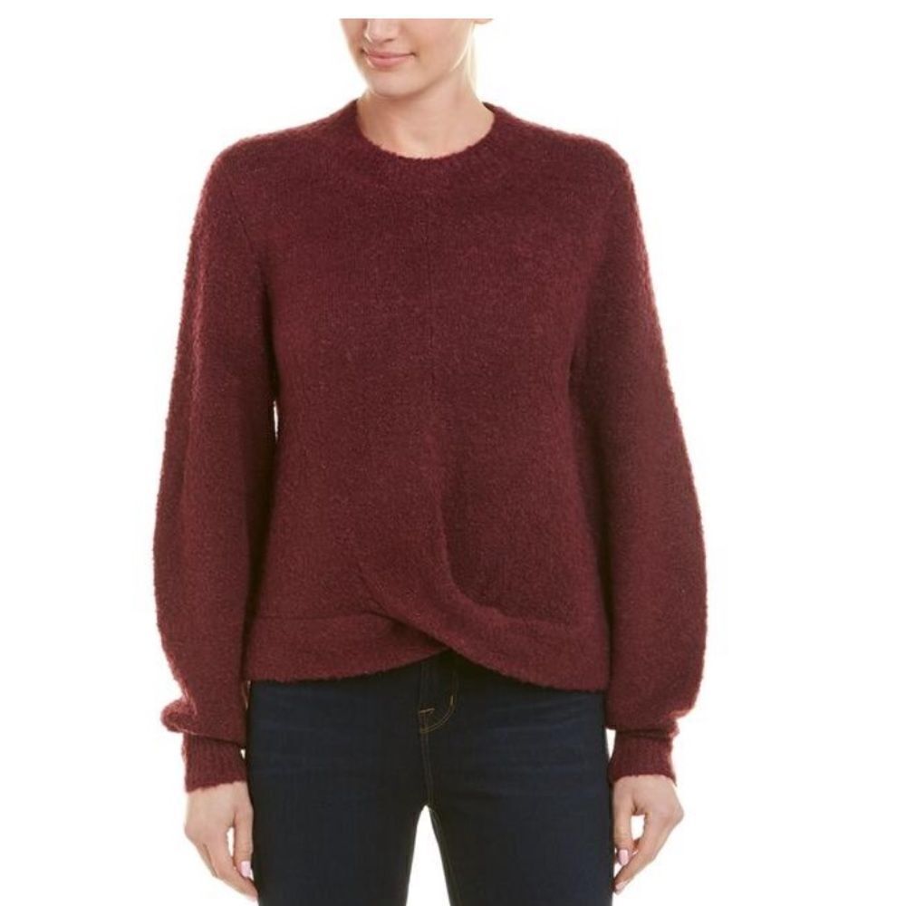 Joie Stavan Wool Blend Knot Front Detail Sweater